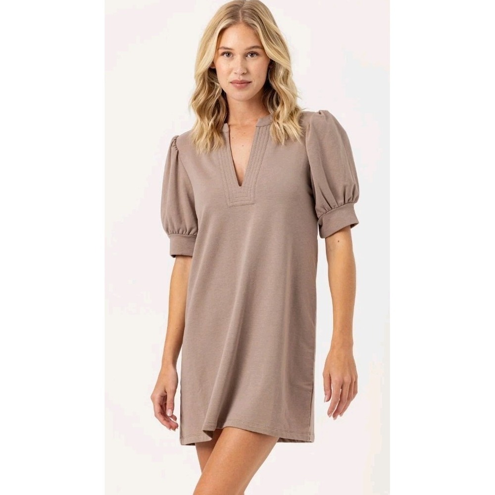 Lepa BoutiqueArlette DressFrench Cuff Beige Midi Western‎ Sz XS NWT Rodeo